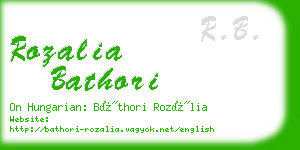 rozalia bathori business card